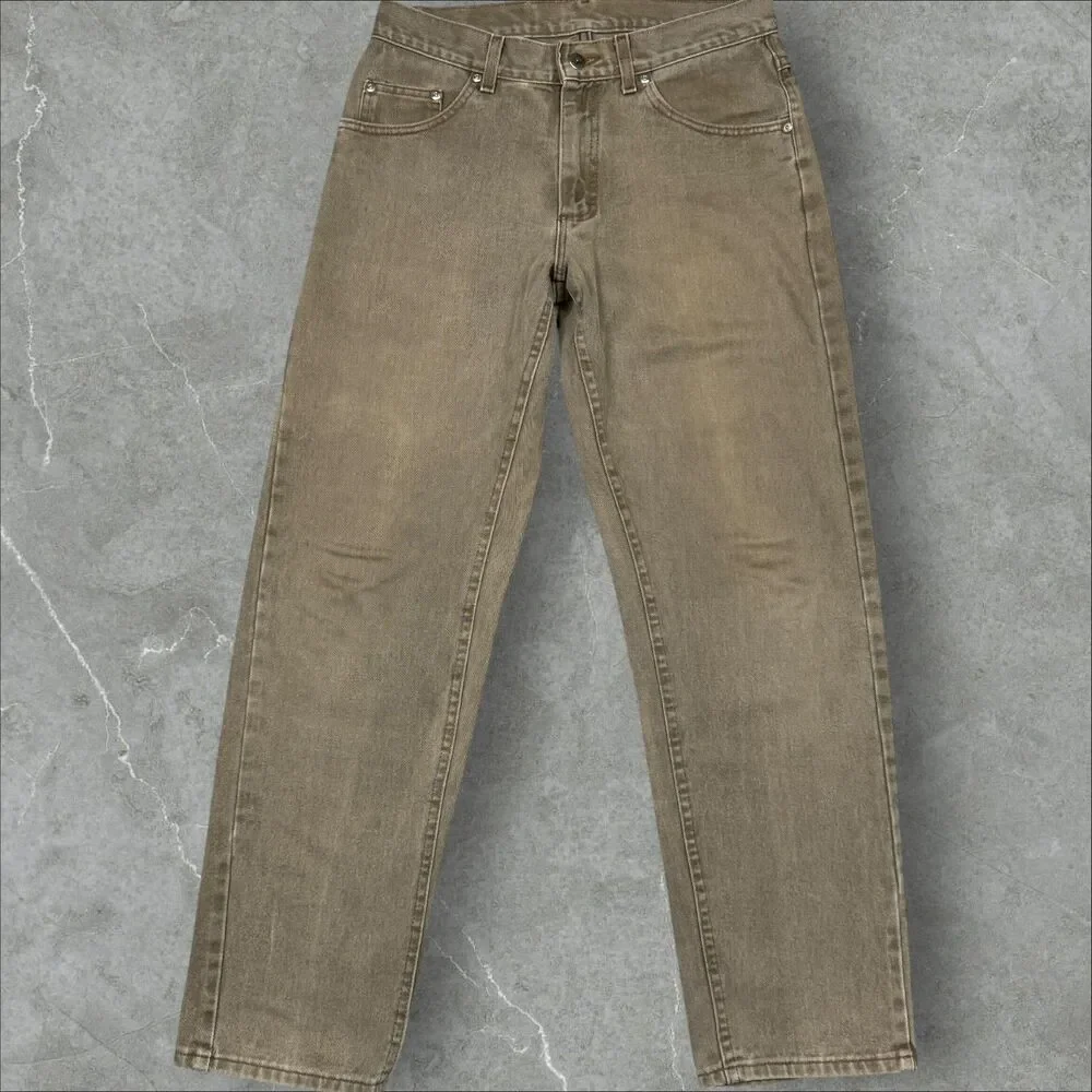 Vintage 90s Lee Riders Baggy Grey Denim Skater Surf Jeans 31x32 - (Actual 31x30)